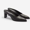 Women AMAATA Shoes | Black Leather Mules