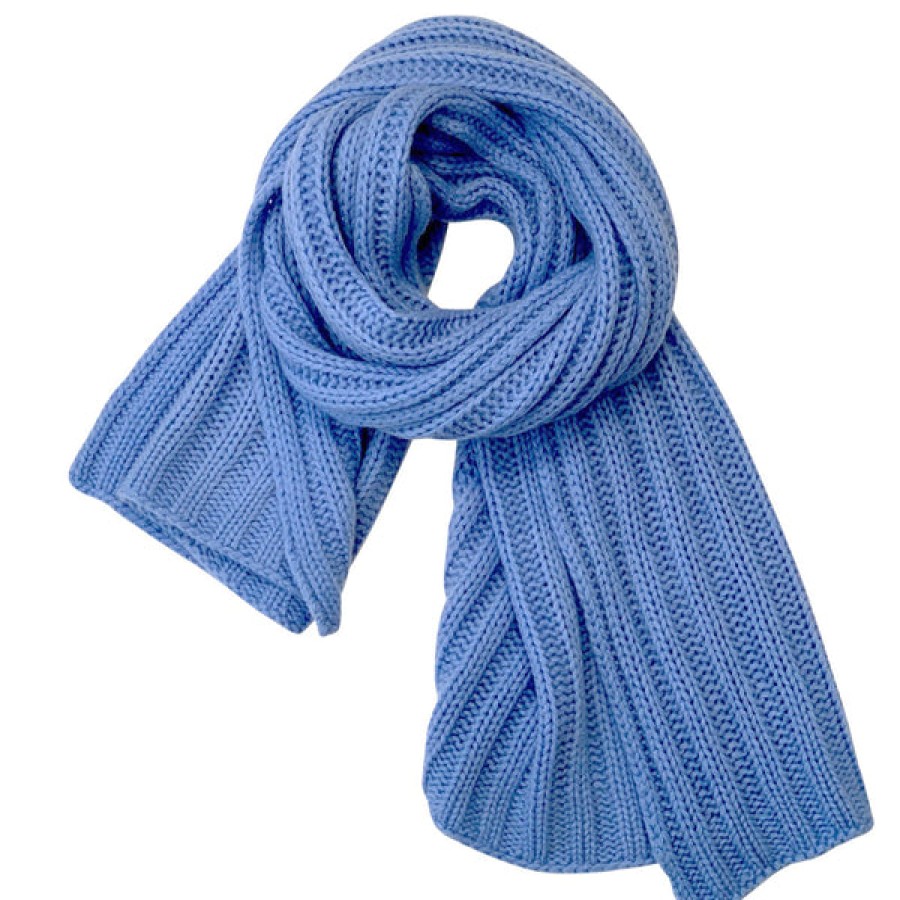 Men PETIT CALIN HAMBURG | Cashmere Scarf In Azur Blue