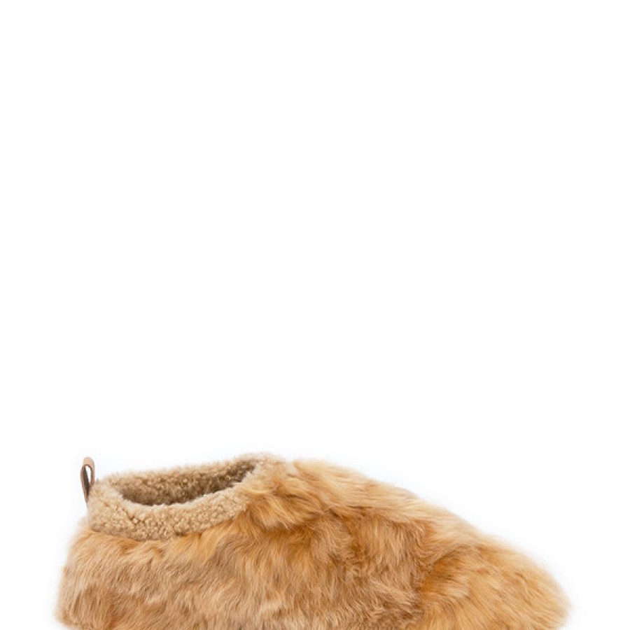 Men Baboosha Paris | Ethically And Cruelty Free Alpaca Slippers In Honey Colour