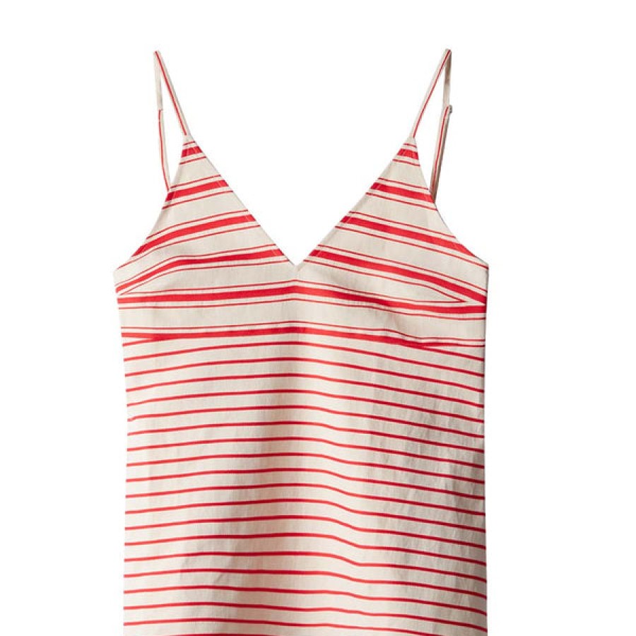 Women MALAIKARAISS Tops & Shirts | Red Striped Top