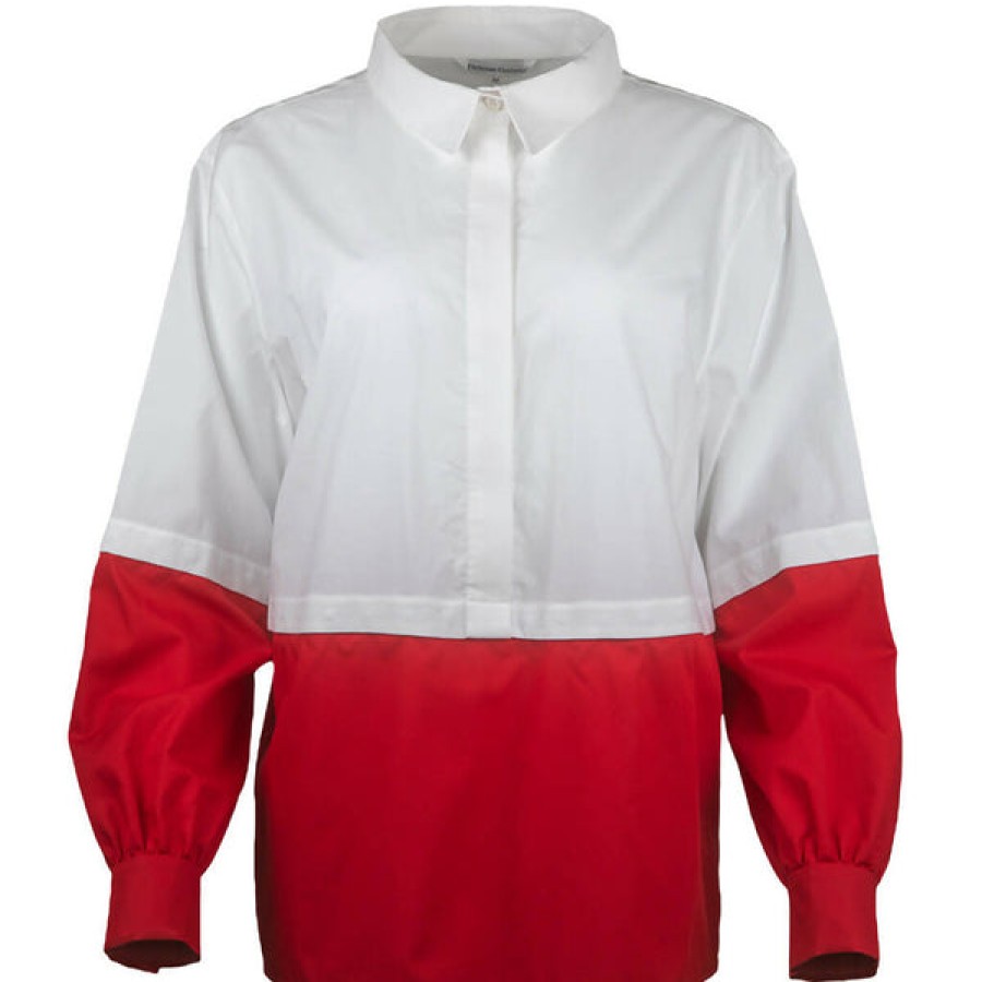 Women Helene Galwas Tops & Shirts | Bi-Color Blouse