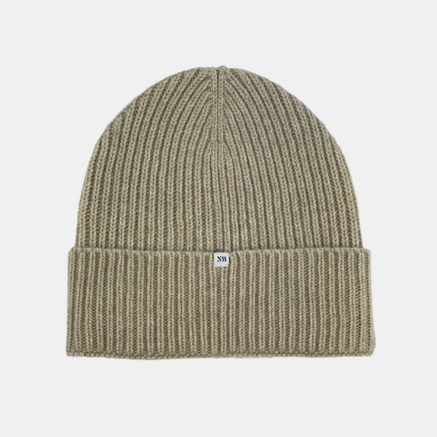 Men NTHIRTYTHREE | Ribbed Beanie In Beige