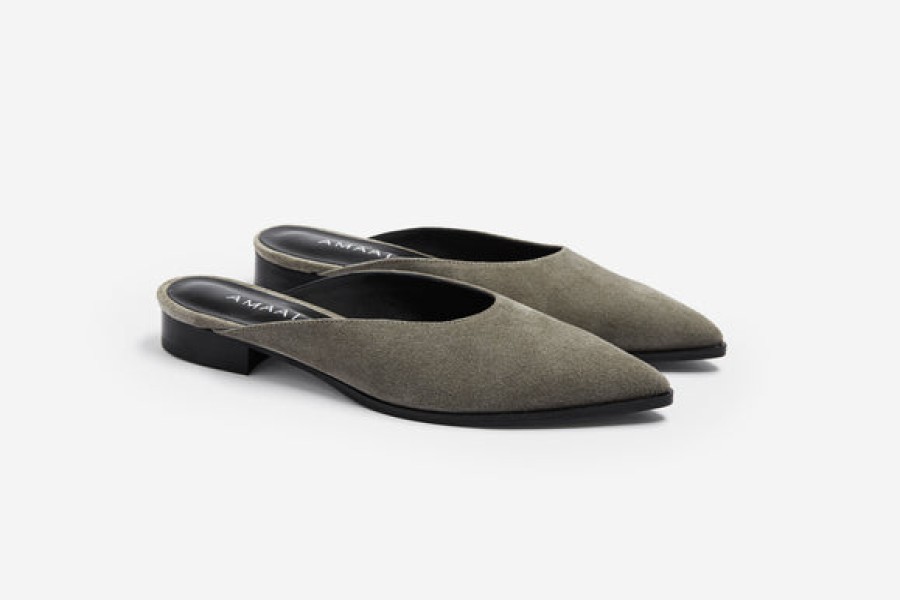 Women AMAATA Shoes | Suede Leather Slipper