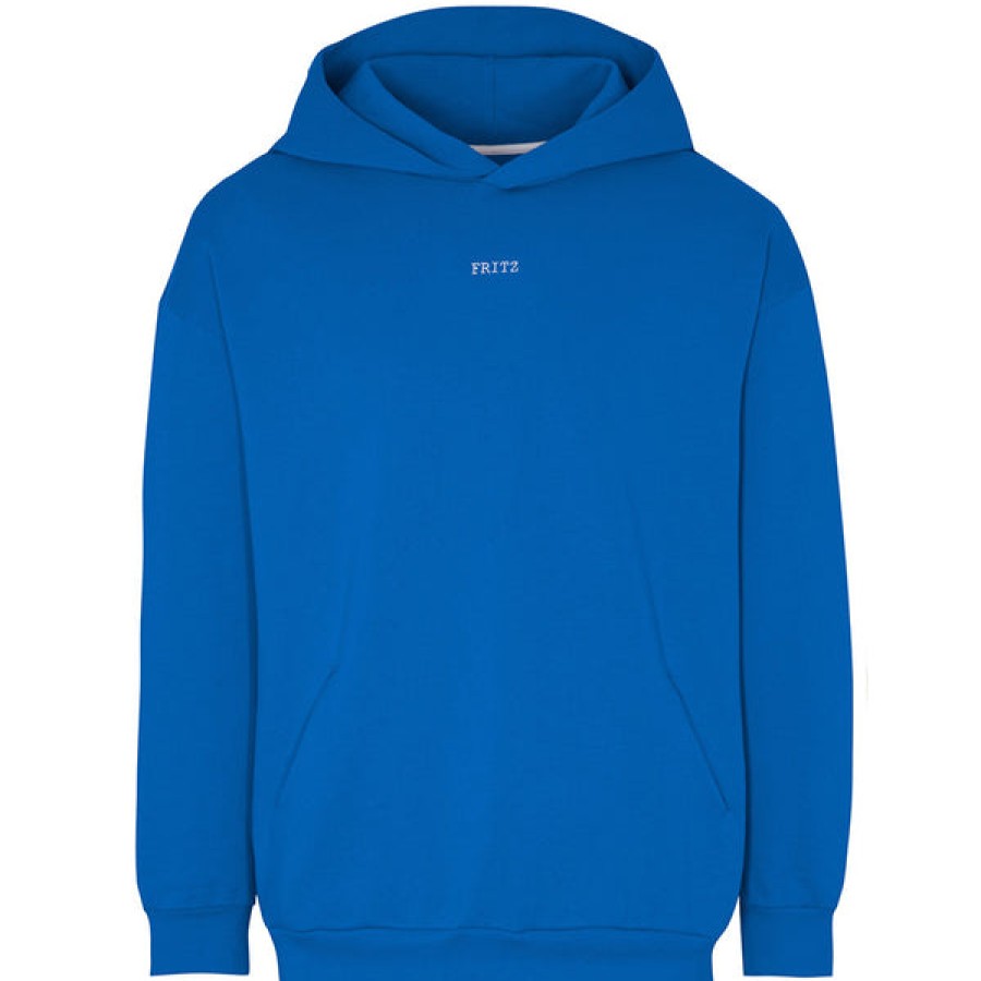 Men FRITZ THE LABEL | Unisex Organic Cotton Hoodie In Royal Blue