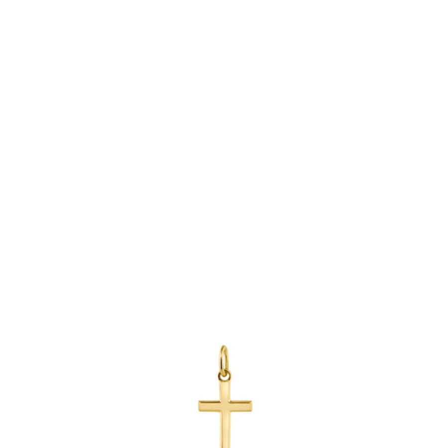 Men LLR Studios | Small 14K Yellow Gold Cross Pendant