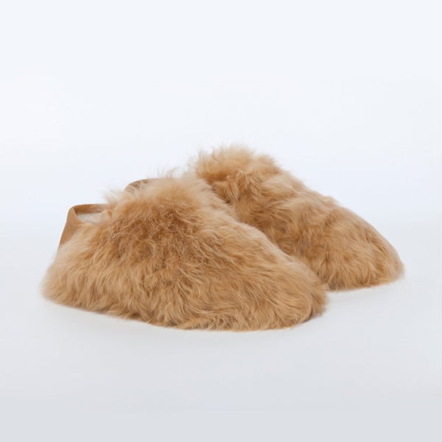 Men Baboosha Paris | Ethically And Cruelty Free Alpaca Slippers In Brown/Beige