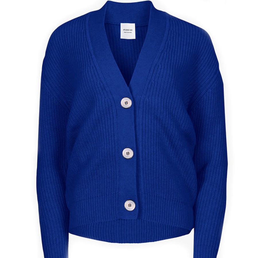 Women STUDIO 163 Knitwear & Cashmere | Ribbed Cashmere Cardigan