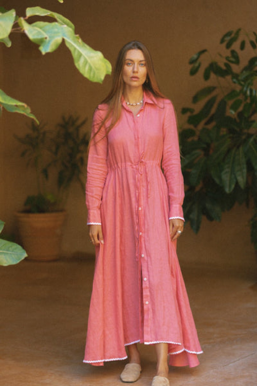 Women ORAMAI LONDON Dresses | Long Organic Linen Dress