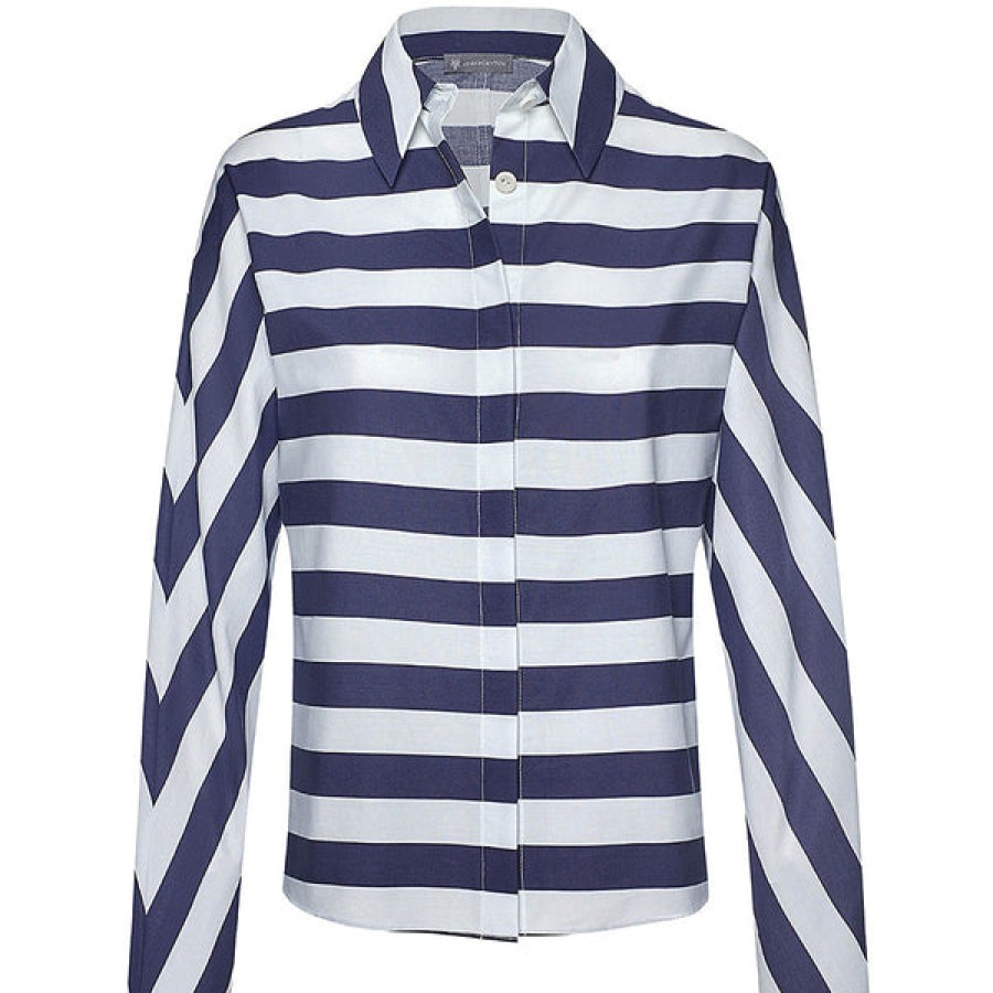 Women Armargentum Tops & Shirts | Striped Cotton Blouse