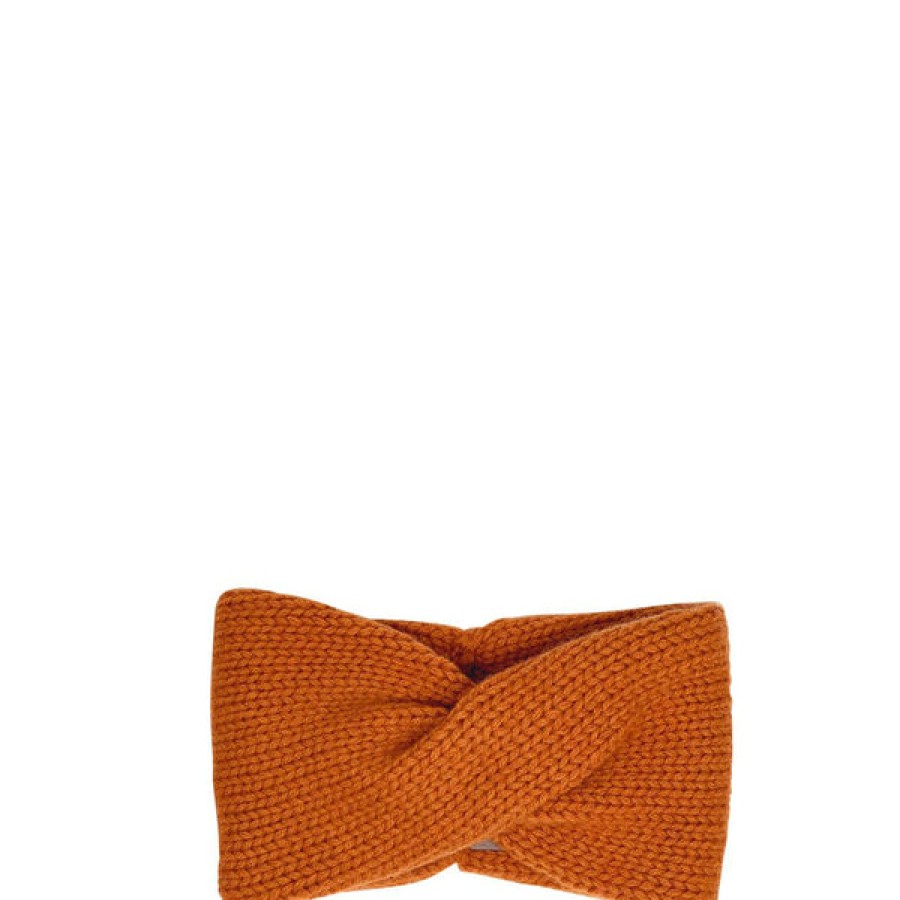 Women PETIT CALIN HAMBURG Accessories | Cashmere Headband In Rust Red