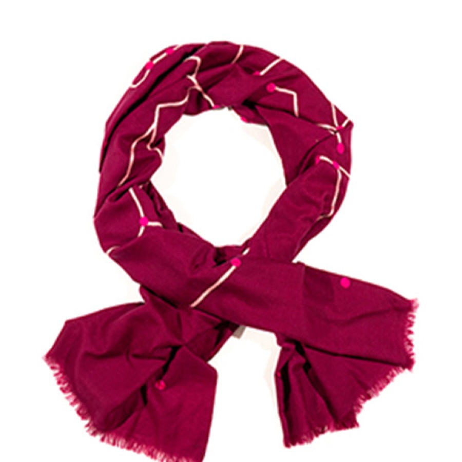 Women 8 EDEN AVENUE Accessories | Hand Embroidered Cashmere Scarf