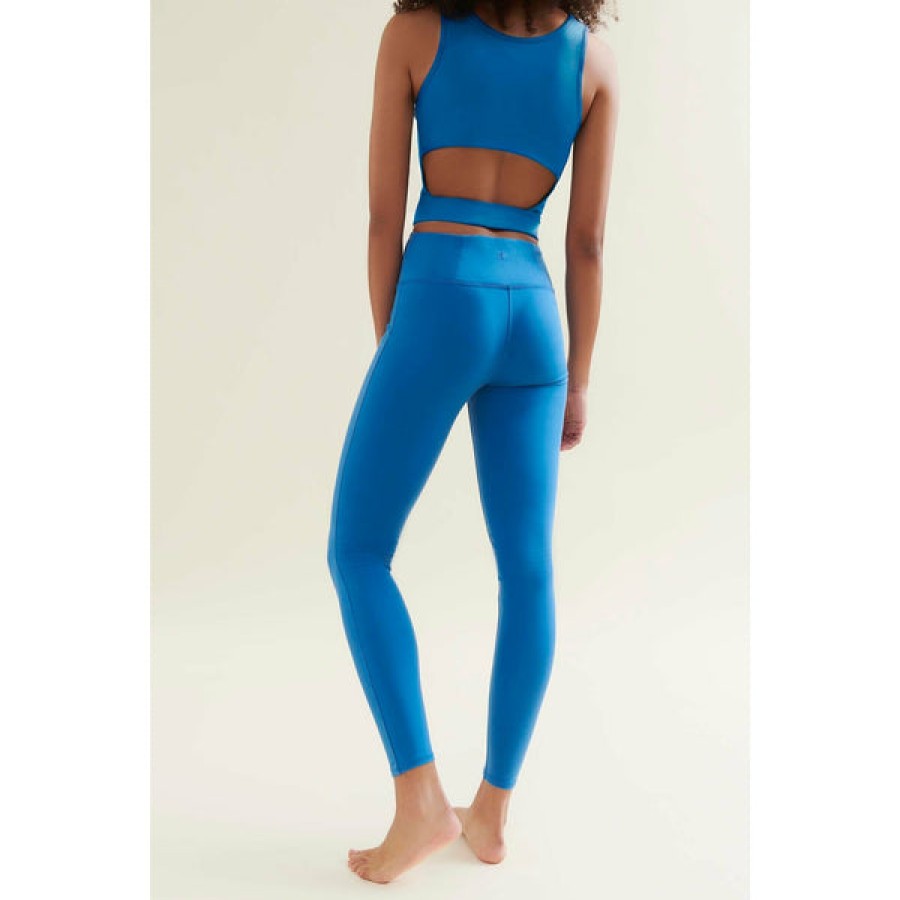 Women Wellicious Gymwear | 3/4 Cropped Active Top In Blue