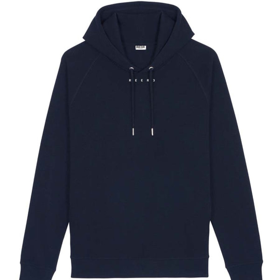 Men REER3 | Unisex Organic Cotton Hoodie In Navy Blue