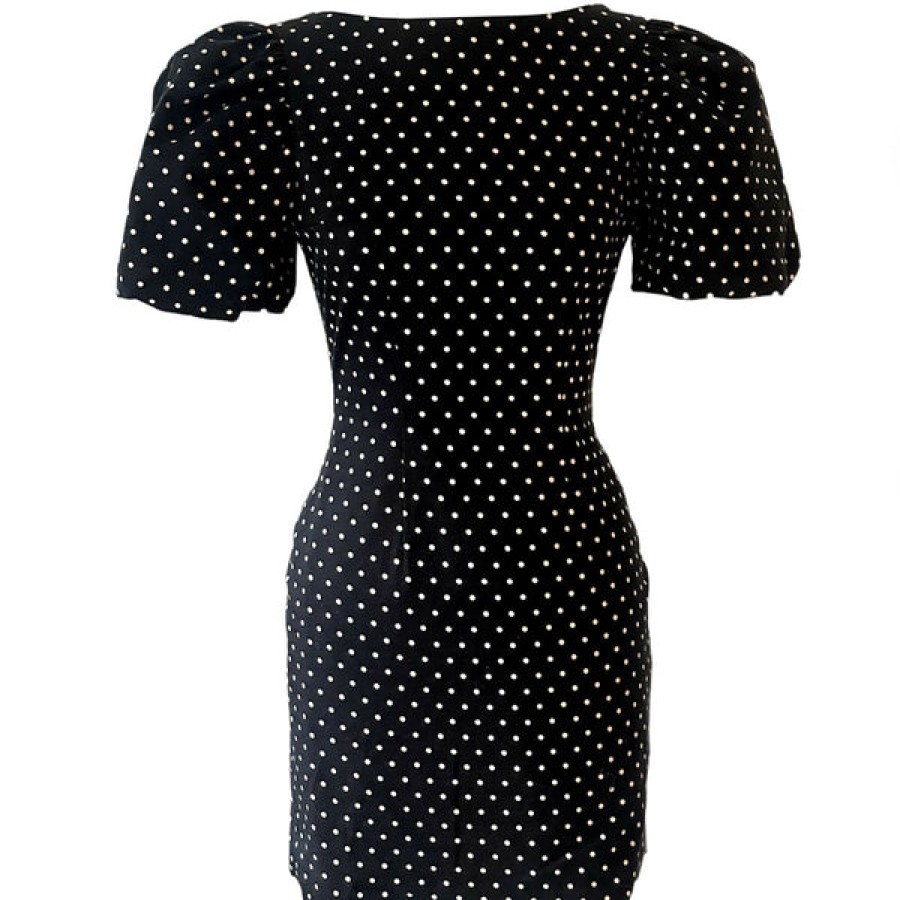 Women Maison O Paris Dresses | Black/White Polkadot Dress