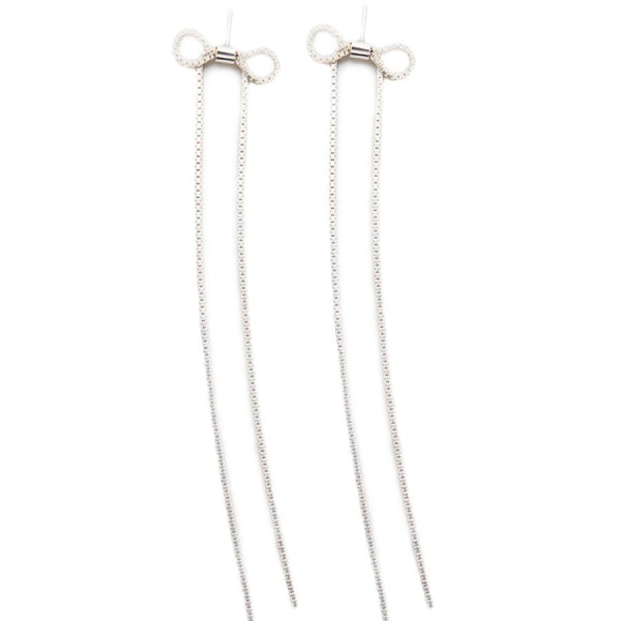 Women SASKIA DIEZ Jewelery | Bow Earrings In Silver