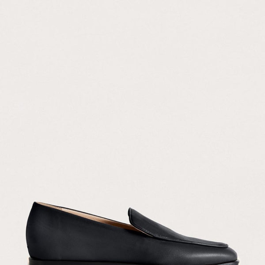 Women ESSEN Shoes | Modern Leather Moccasins In Black