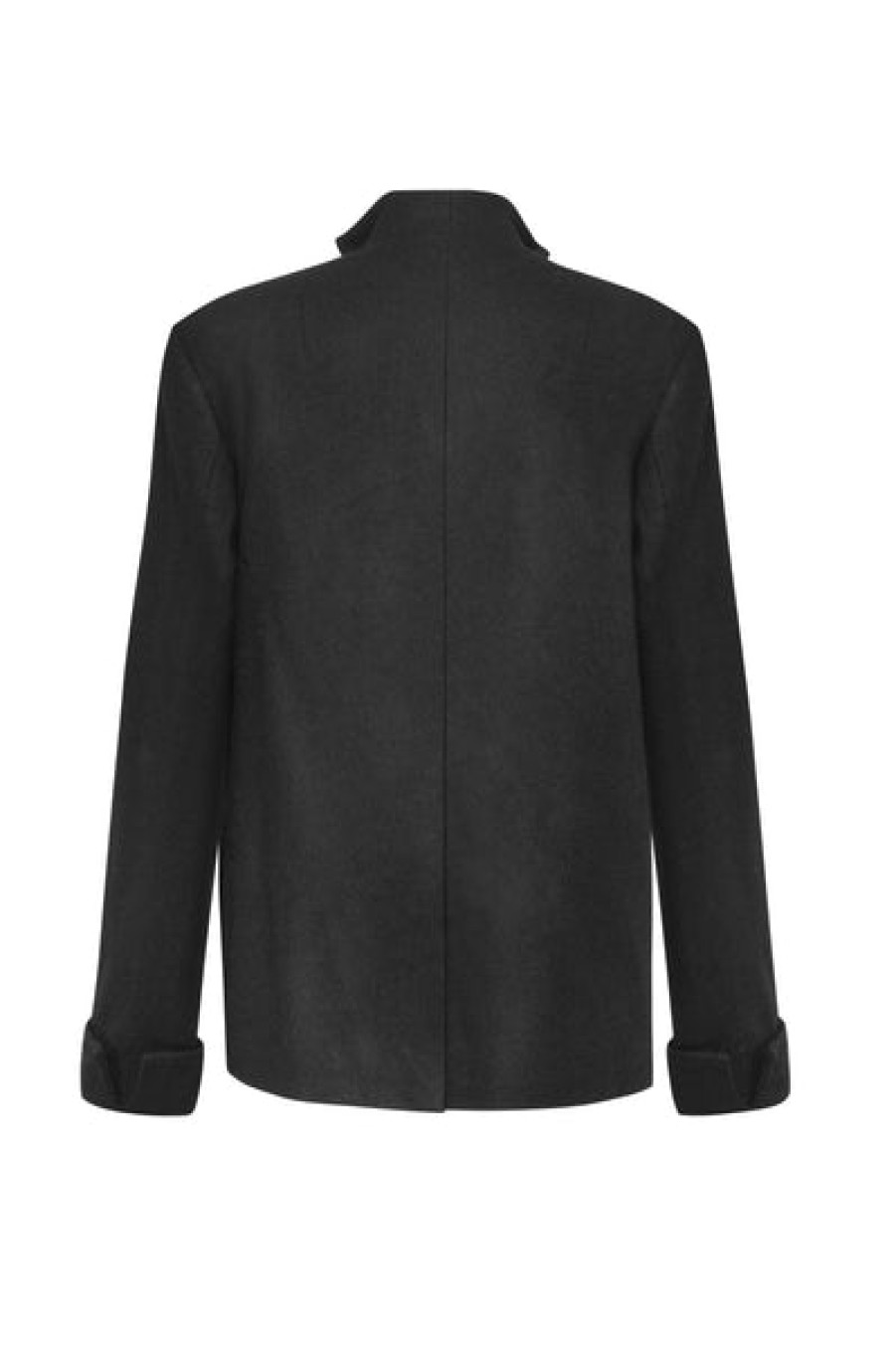 Women HELLO'BEN Coats & Jackets | Double Breasted Black Organic Pure Wool Blazer 01/1