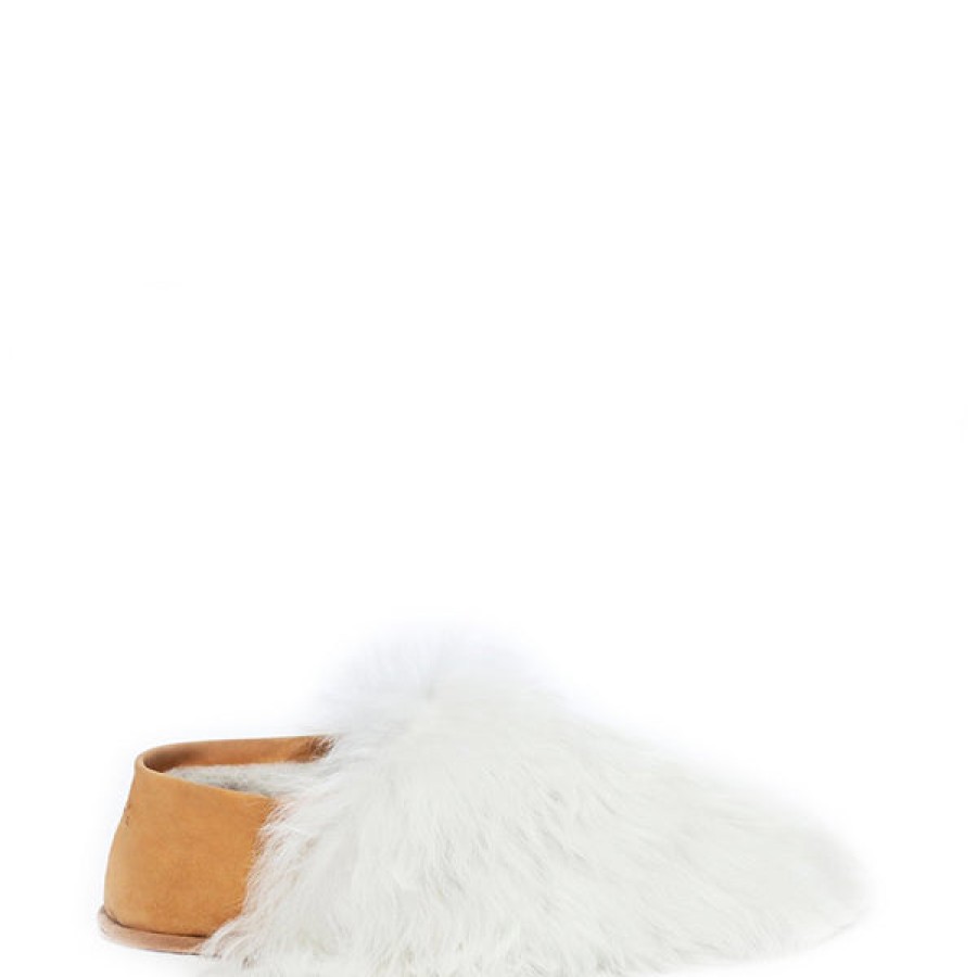 Men Baboosha Paris | Ethically And Cruelty Free Alpaca Slippers In White