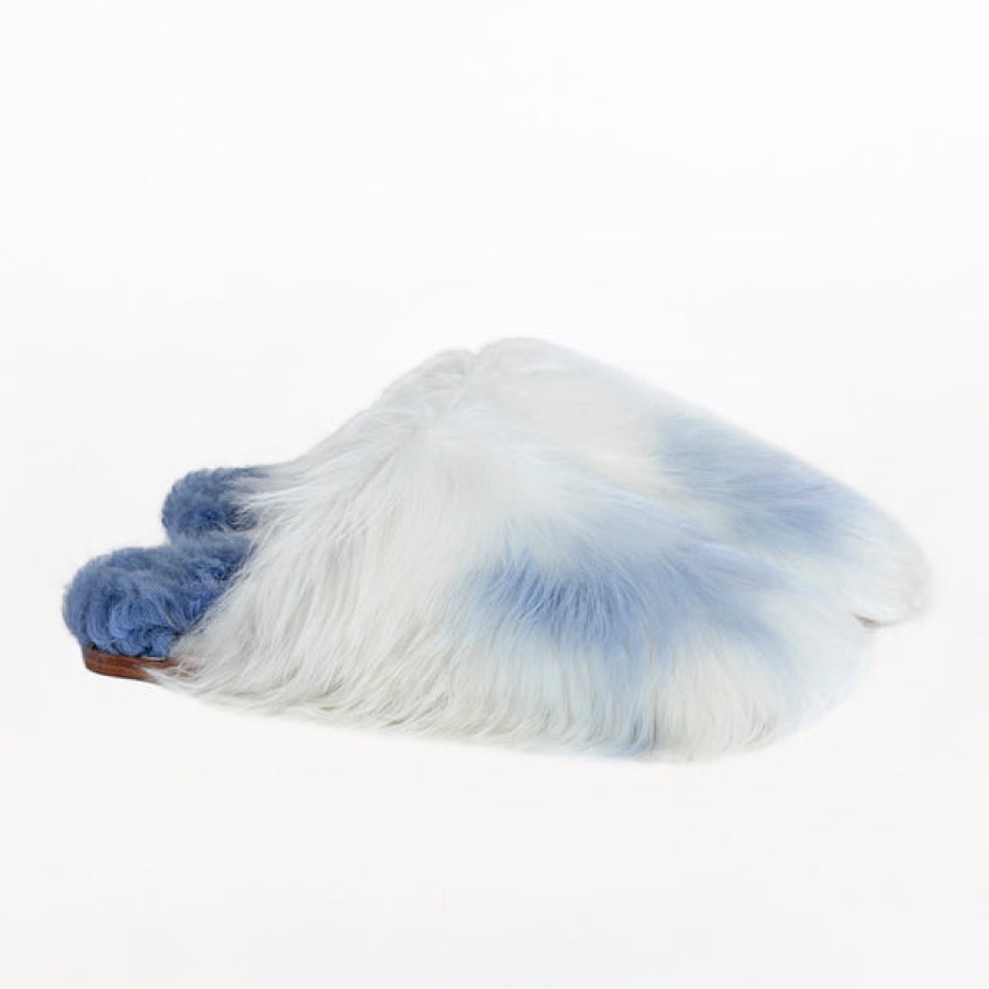 Women Baboosha Paris Shoes | Ethically And Cruelty Free Alpaca Slippers In Powder Sky Blue