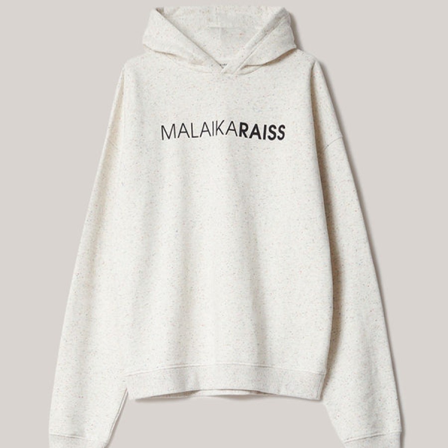 Women MALAIKARAISS Tops & Shirts | Printed Organic Cotton Hoodie