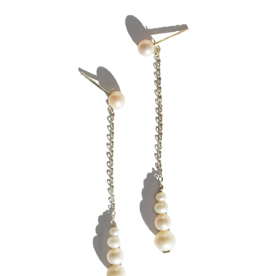 Women SASKIA DIEZ Jewelery | Short Drop Pearl Earrings