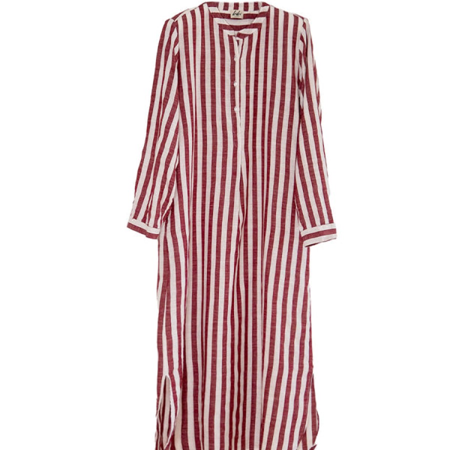 Women BIBI STUDIO Beachwear | Striped Cotton/Linen Caftan