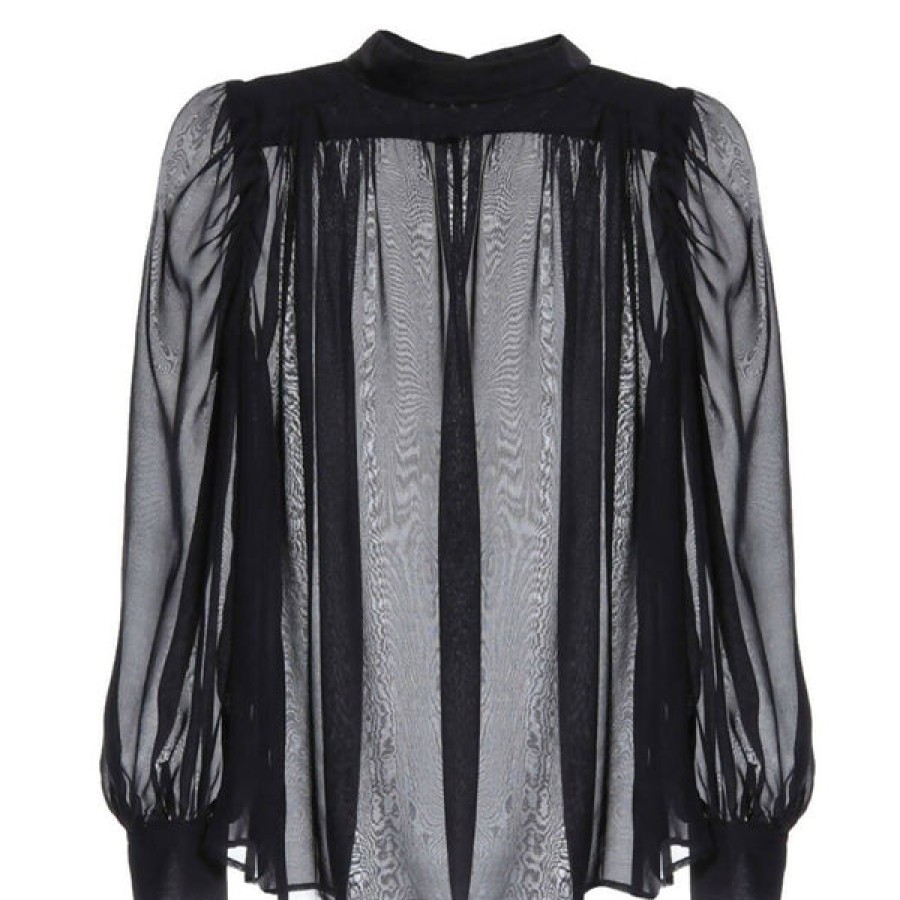 Women Helene Galwas Tops & Shirts | Chiffon Silk Blouse