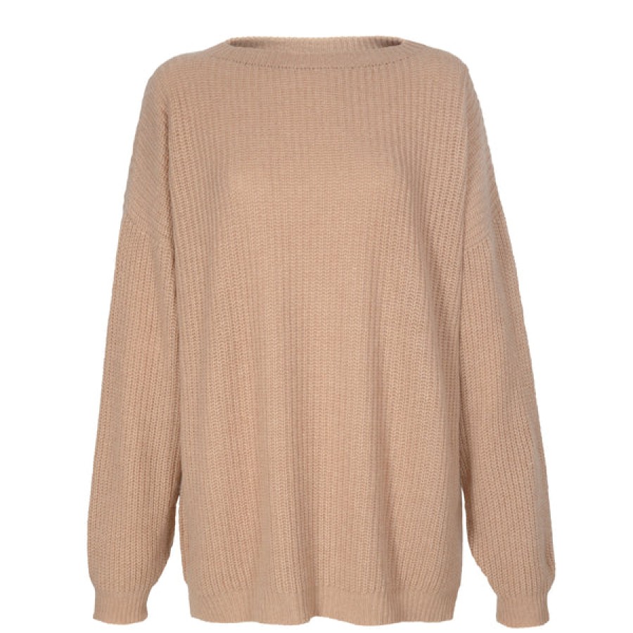 Women PETIT CALIN HAMBURG Knitwear & Cashmere | Oversized Cashmere Jumper In Camel