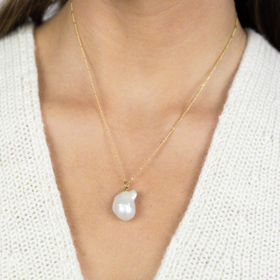 Women LLR Studios Jewelery | 14K Gold Baroque Pearl Pendant