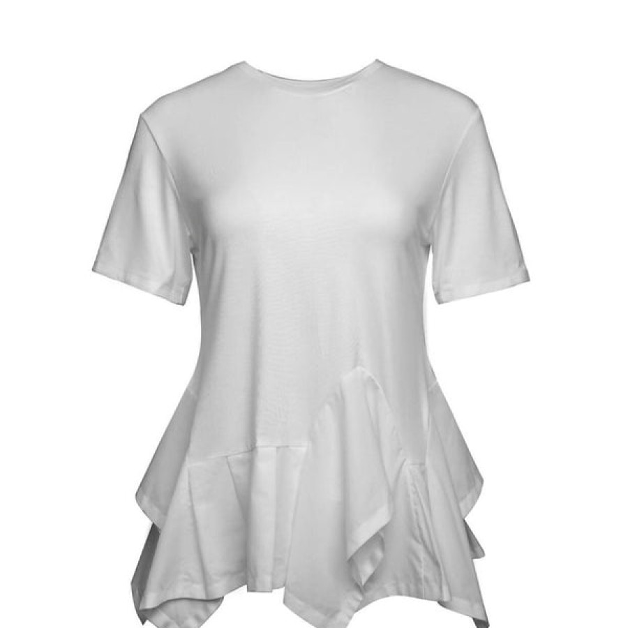 Women Helene Galwas Tops & Shirts | White T-Shirt