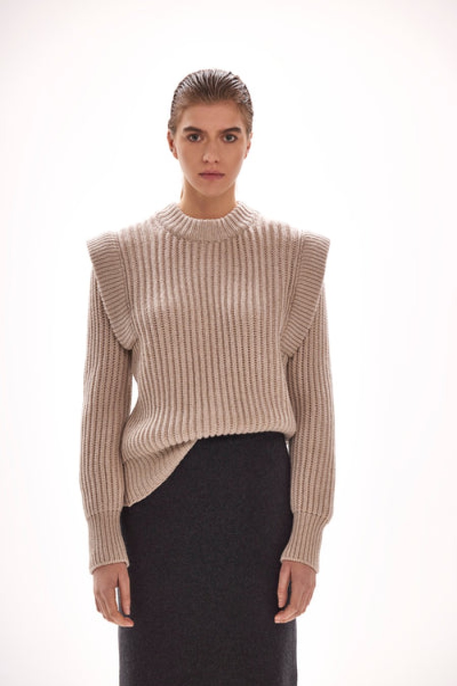 Women Antonia Zander Knitwear & Cashmere | Cashmere Crew Neck Sweater