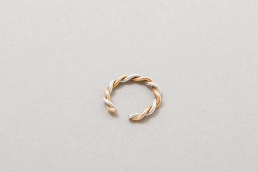 Women SASKIA DIEZ Jewelery | Bicolor Twisted Earcuff/ Ring