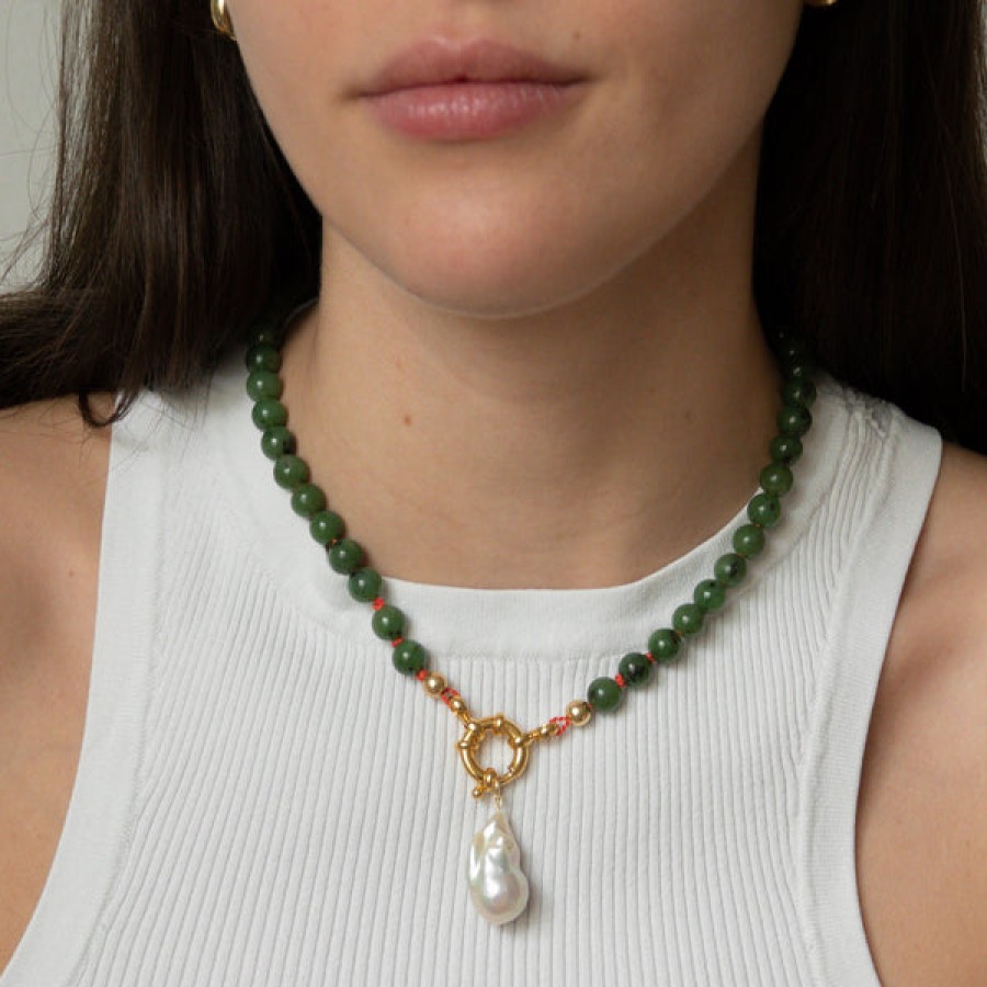 Women LLR Studios Jewelery | Chunky Jade Necklace