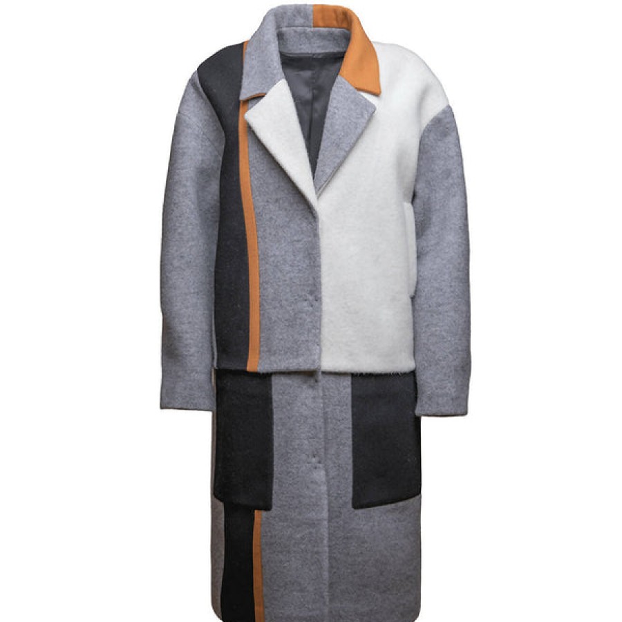 Women Helene Galwas Coats & Jackets | Patterned Two In One Coat/Jacket