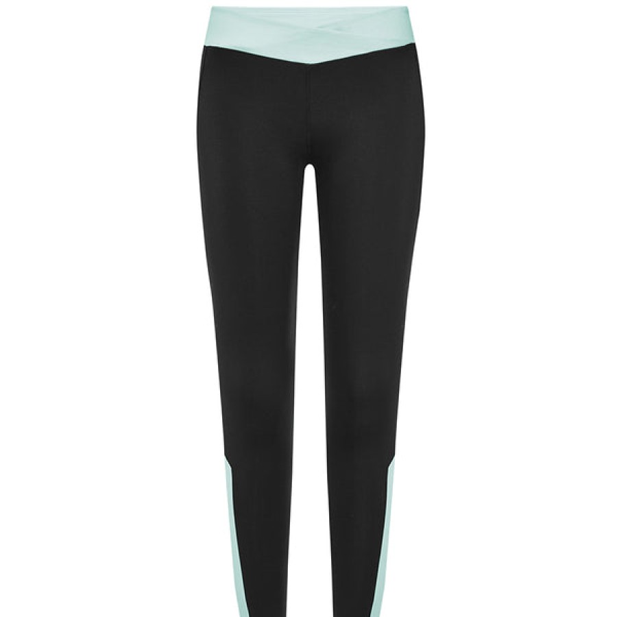 Women Wellicious Gymwear | 7/8 Yoga Leggings In Black/Blue