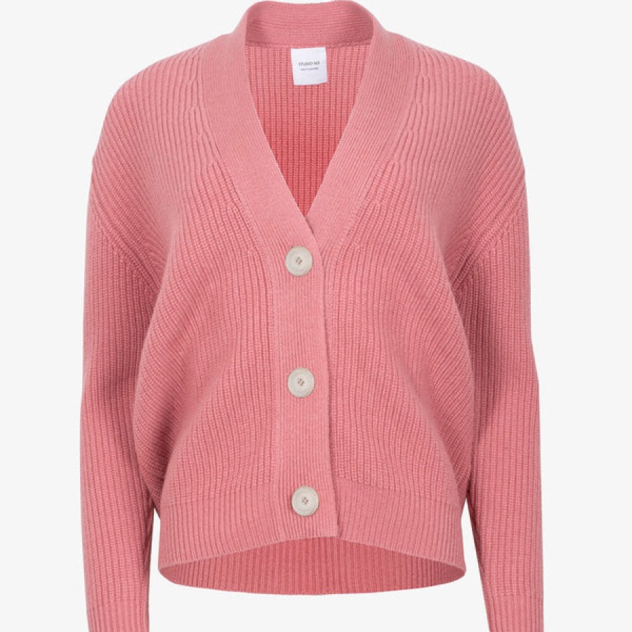 Women STUDIO 163 Knitwear & Cashmere | Ribbed Cashmere Cardigan