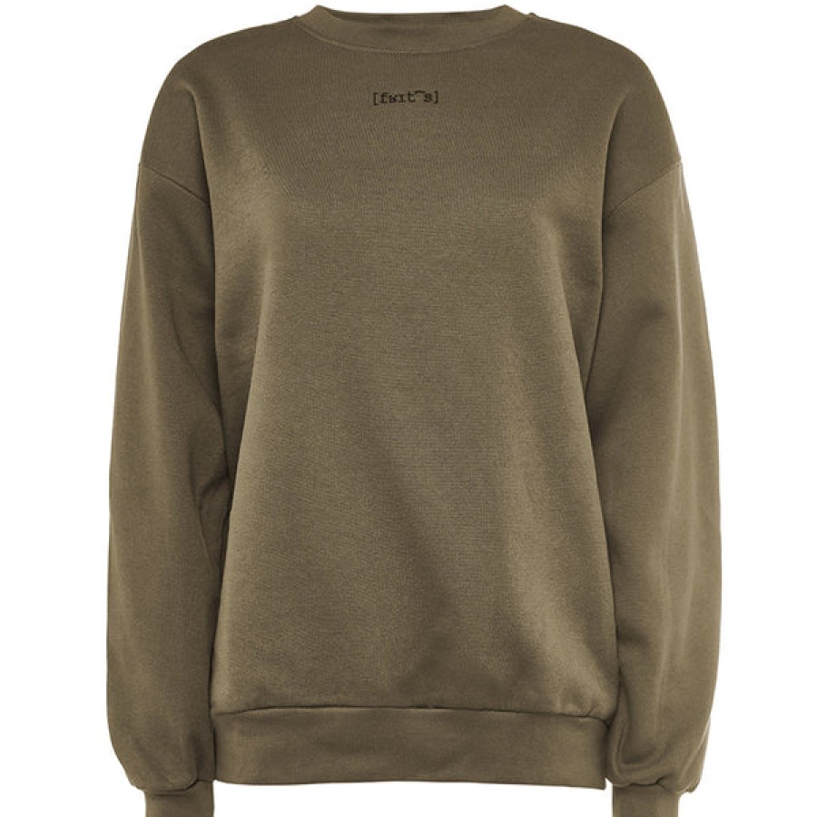 Men FRITZ THE LABEL | Unisex Organic Cotton Crewneck Sweater In Olive