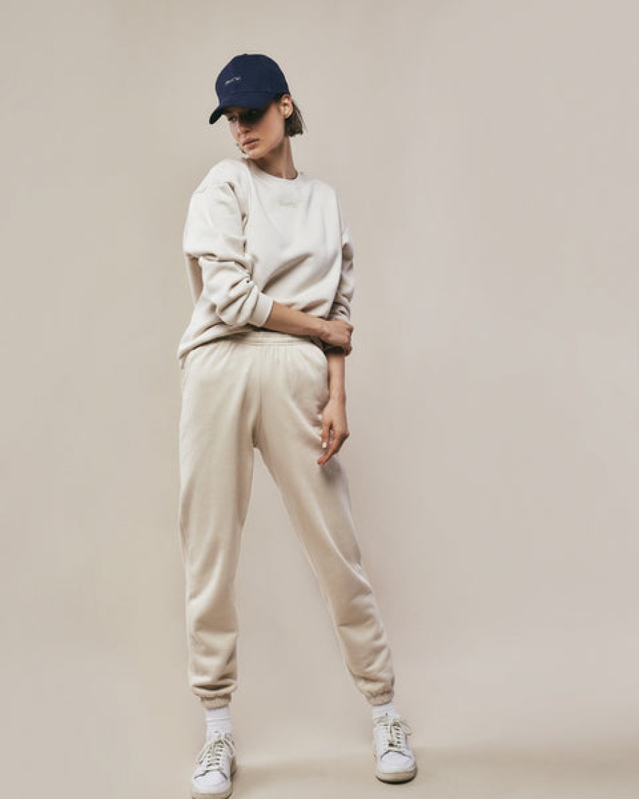 Women FRITZ THE LABEL Gymwear | Organic Cotton Winter Set In Oatmeal Color