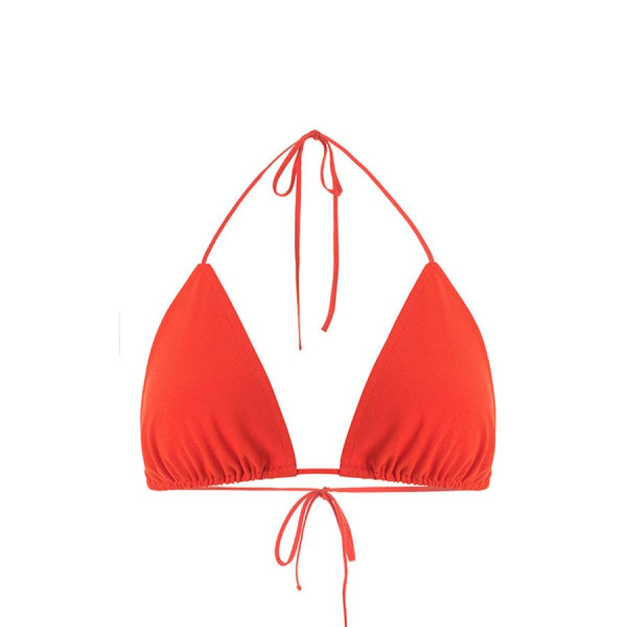 Women CASA NATA Beachwear | Orange Triangle Bikini Top