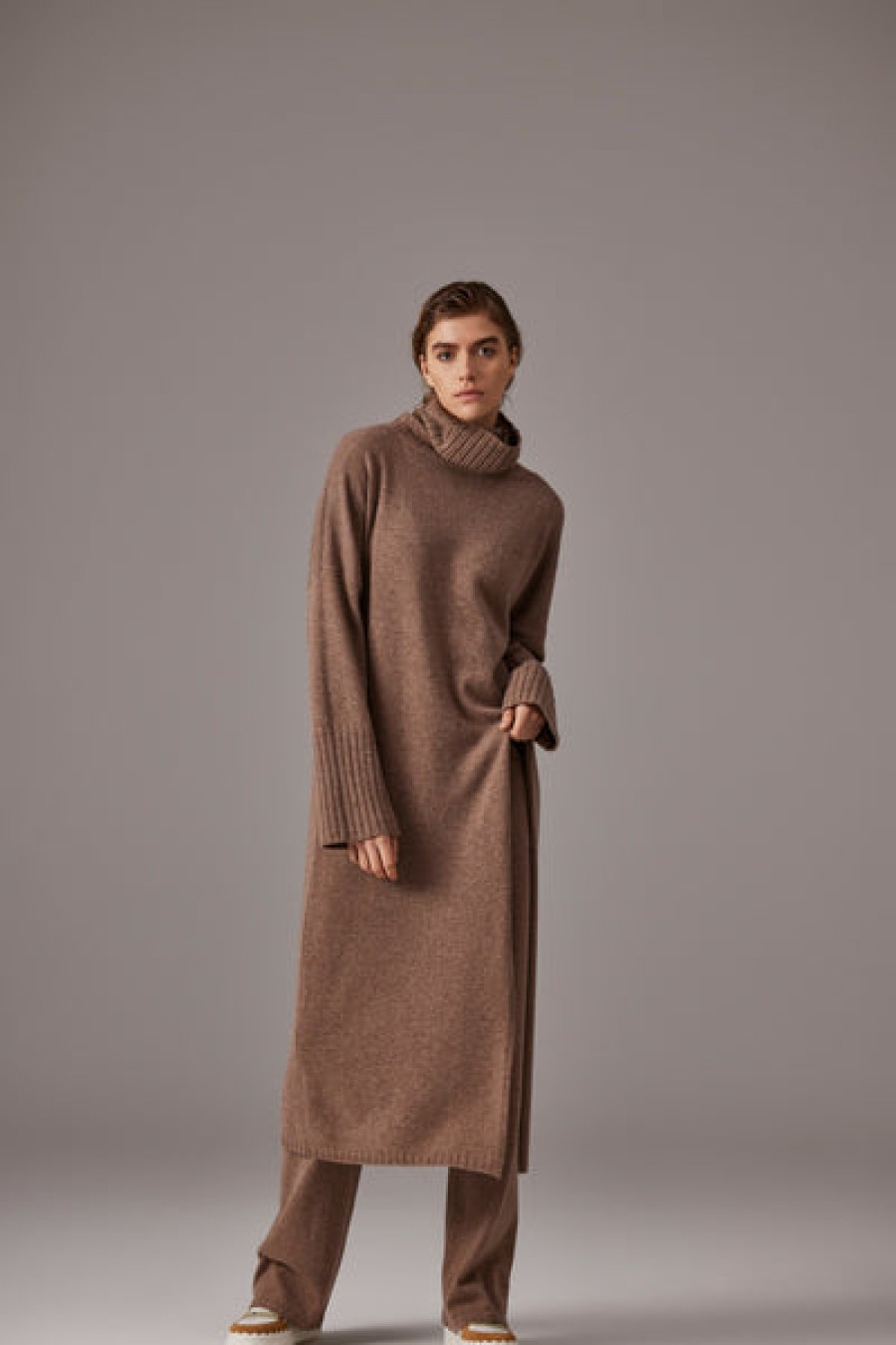 Women Antonia Zander Dresses | Cashmere Rollneck Caftan