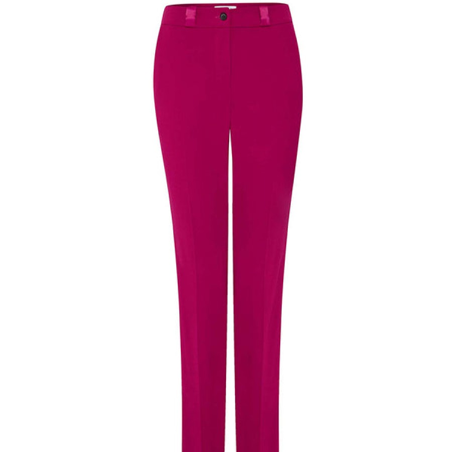 Women NINA REIN Jeans & Trousers | Lyocell Suit Trouser In Magenta