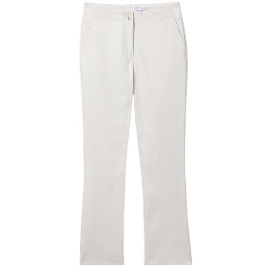 Women Liapure Design Studio Jeans & Trousers | Cropped Cotton Pants In White