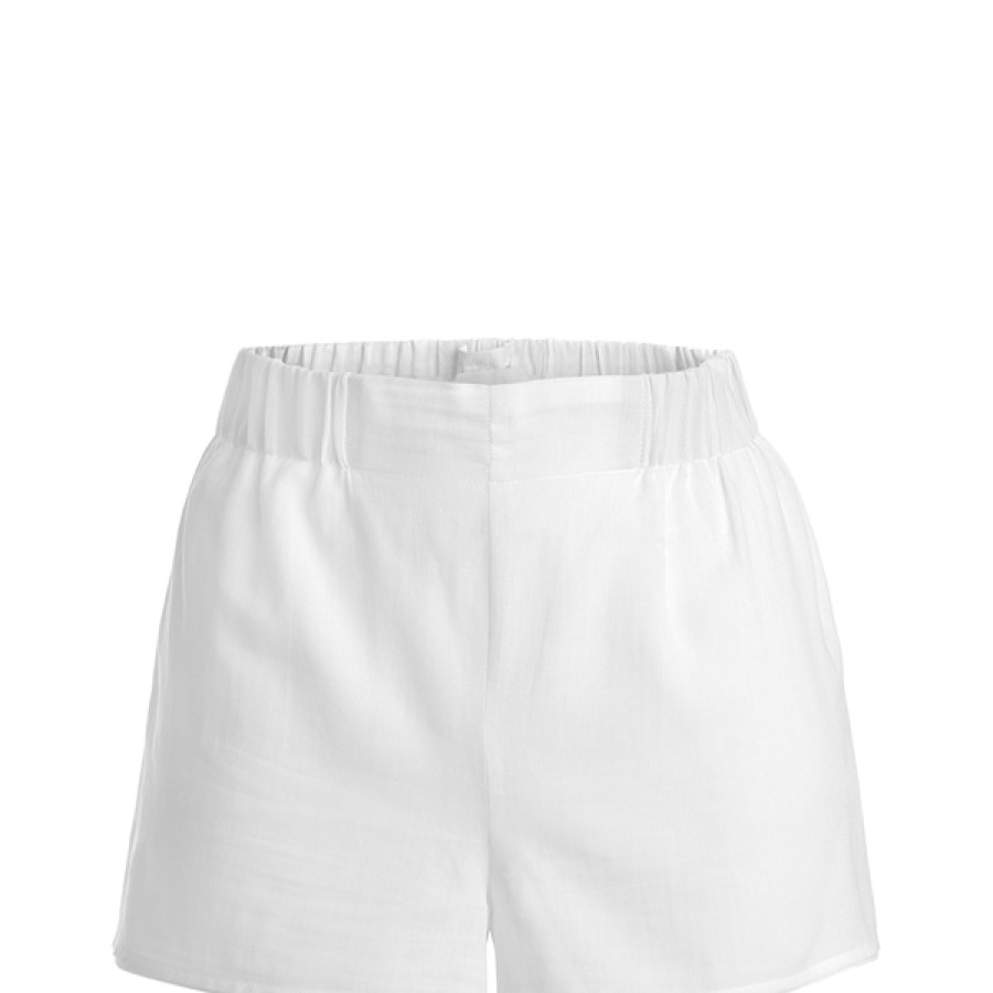 Women CASA NATA Beachwear | Light Cotton Shorts In White