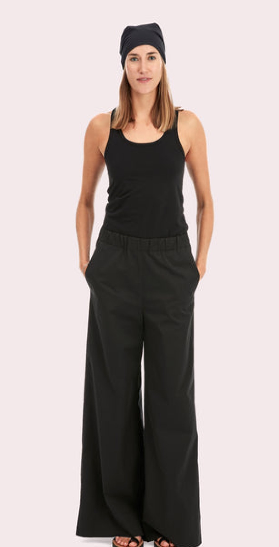 Women CASA NATA Jeans & Trousers | Wide Cotton Pants