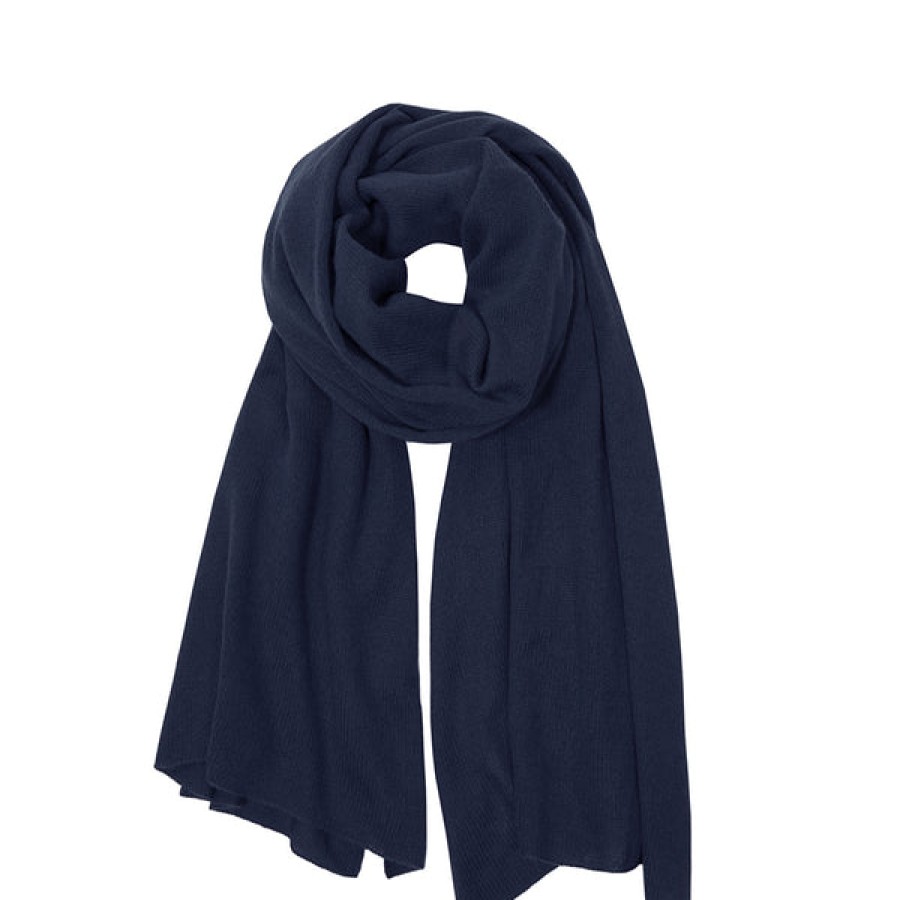 Women PETIT CALIN HAMBURG Knitwear & Cashmere | Light Cashmere Scarf In Dark Blue