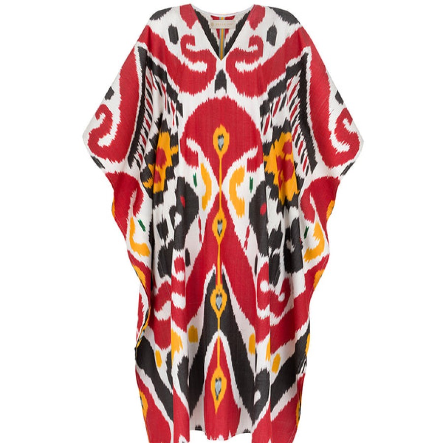 Women Belle Ikat Dresses | Tunic Silk Dress With Ikat Print