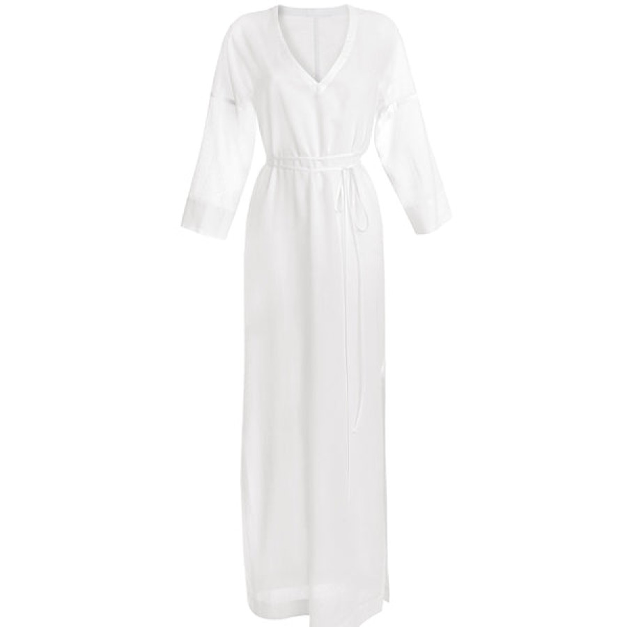 Women CASA NATA Dresses | White Cotton Dress