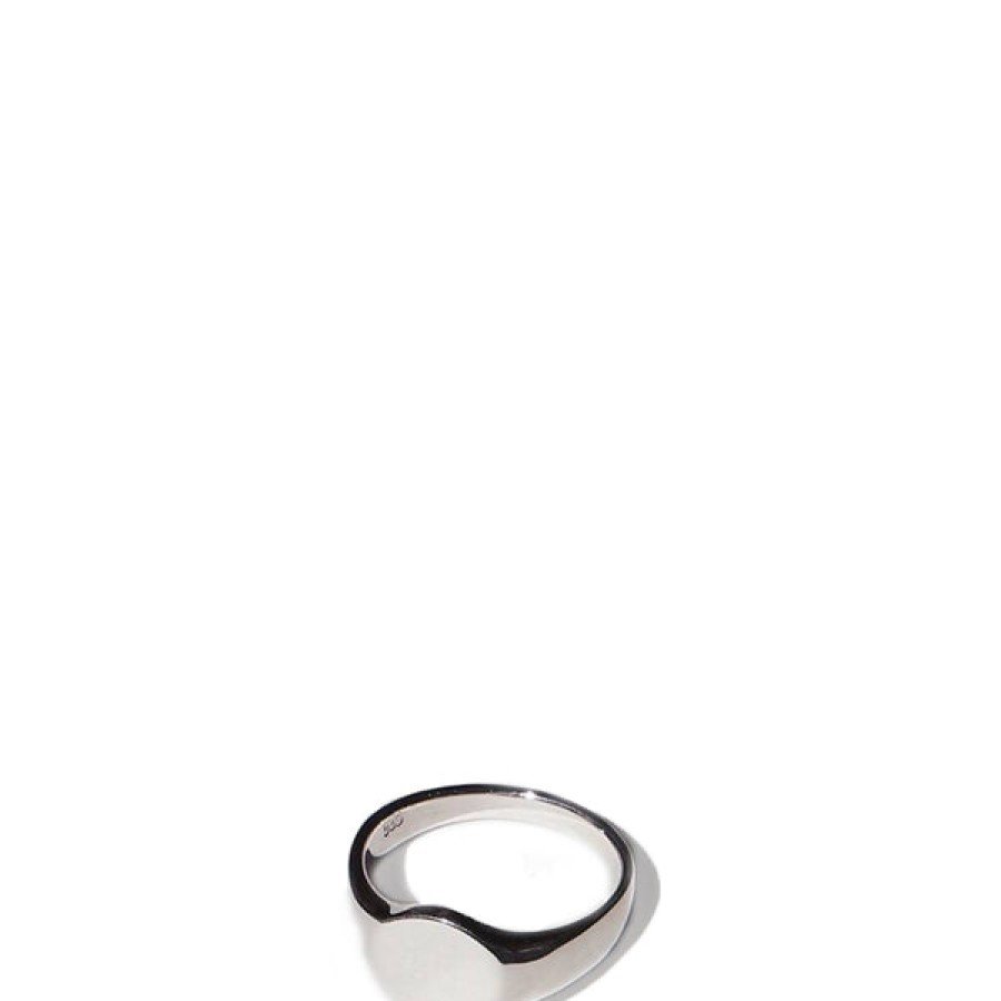 Men SASKIA DIEZ | Round Signet Ring In Silver