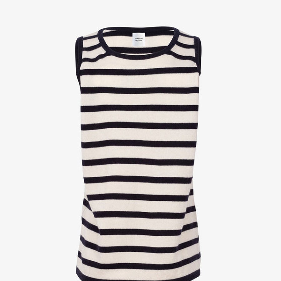 Women STUDIO 163 Tops & Shirts | Striped Cashmere Tank Top „Ian