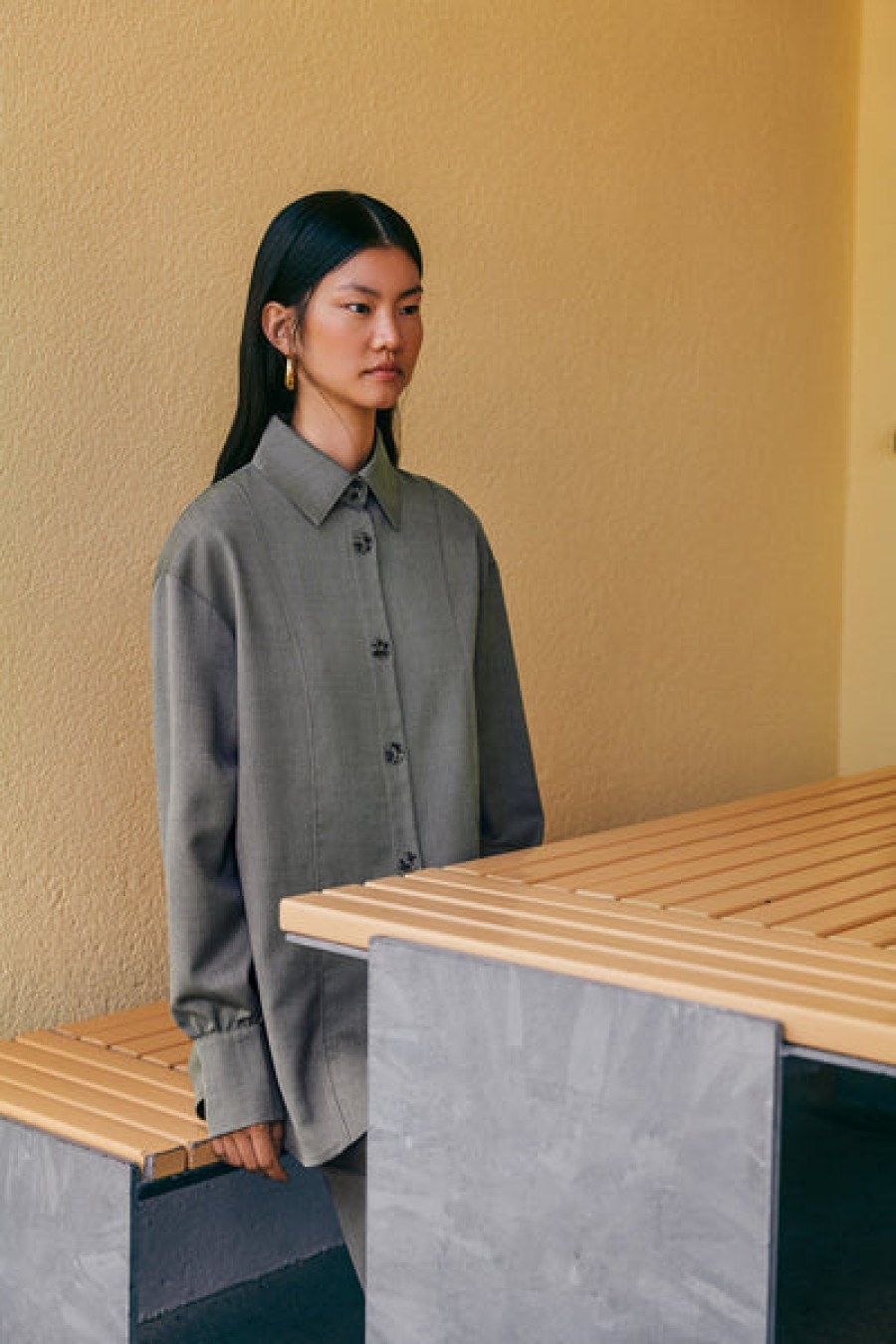 Women LESAYA Tops & Shirts | Oversized Shirt Blouse